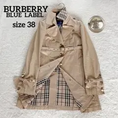 極美品✨【バーバリーブルーレーベル】金ボタントレンチコート ノバチェック ベルト