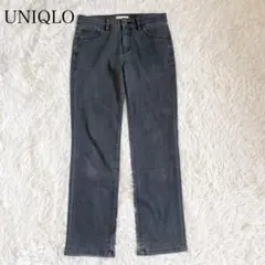 ユニクロ　デニムパンツ　ストレート　26（66㎝）　無地　シンプル