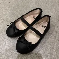 H&M 黒 バレエシューズ 24