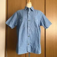 美品★デニム 半袖シャツ ブルー　UNIQLO ユニクロ
