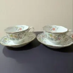 NARUMI 花柄 ティーカップセット 2個