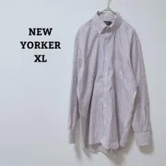 ニューヨーカー　シャツ　ストライプ　カラフル　綿　コットン100　ビジネス　Ｆ