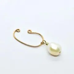 ◆カラーが選べる◆ イヤーカフ 淡水パール 純白の雫