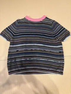 PS Paul Smith マルチボーダー ニット 半袖 Mのサムネイル