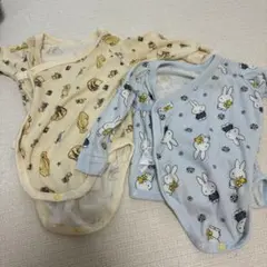 ユニクロ ベビー肌着 ロンパース 2枚セット プーさん ミッフィー
