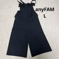 anyFAM ブラック リボン付き サロペットのサムネイル