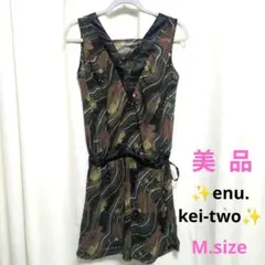 ✨美品✨enu.kei-two（エヌ・ケイ・ツー）M★花柄ノースリーブワンピース