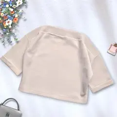 《CALVIN KLEIN》 クロップドトレーナー M ベージュ オーバーサイズ