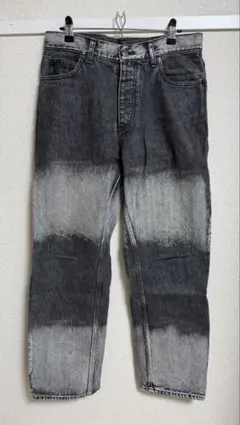 BORDER-BLEACHED EMBLEM BAGGY JEANS Sサイズのサムネイル