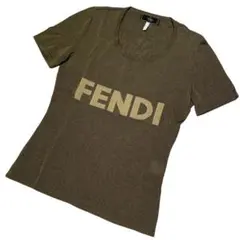 美品 FENDI ロゴTシャツ メッシュ シアサッカー カットソーのサムネイル
