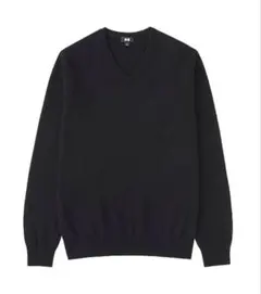 UNIQLO カシミヤVネックセーター　長袖　黒　ブラック　XS