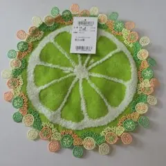 近沢レース☆シーズンタオルハンカチ☆柑橘系・グリーン