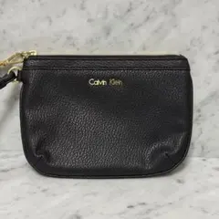 Calvin Klein カルバンクライン 黒 レザー ポーチ ブラック 小物入のサムネイル