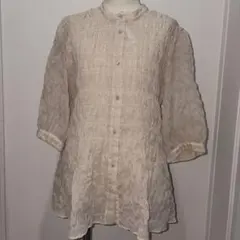 2026SSタグ付き新品【Spick&Span】シアーカラミVカラージレ グレー