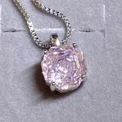 大特価！2ct 桜モルガナイト色 最先端ローズカットCZ ペンダント
