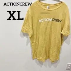 一点もの✨️ACTIONCREW 【XL】イエロー Tシャツ 夏 半袖