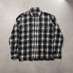 A BATHING APE チェック ネルシャツ 白黒 エイプ