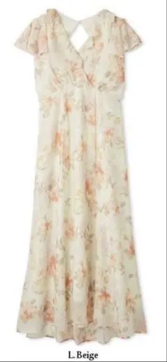 【新品タグ付き】LILY BROWN ヴィンテージプリントシフォンワンピース