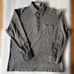 グレー 長袖シャツ 胸ポケット付き