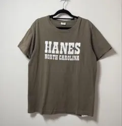 Hanes カーキ M 半袖Tシャツ アメカジ ヴィンテージ クルーネック 夏のサムネイル