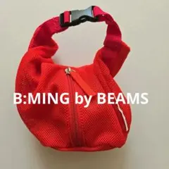 B:MING by BEAMS ロールアップメッシュポーチS レッドのサムネイル