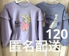 最終価格　ディズニー　アナ雪　ラプンツェル 裏起毛　トレーナー 120