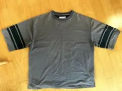 GLOSTER ROAD ストライプTシャツ グレーのサムネイル
