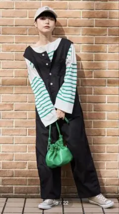 サムシング 別注 ボタンフライ サロペット