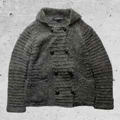 as know as 厚手　Pコート風カーディガン　グランジ　大人カジュアル