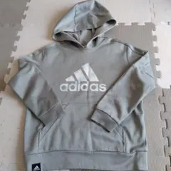 adidas グレー フード付きパーカー トレーナー130