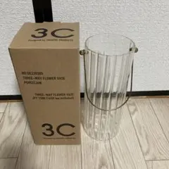 スリーコインズ 磁器花瓶　新品未使用＋ガラス花瓶　USED品　匿名配送のサムネイル
