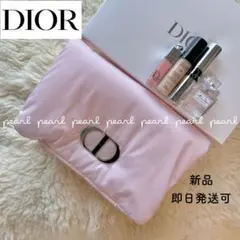 DIOR◆新品 ふわふわクラッチバッグ型ピンクポーチ＆ミニチュア ノベルティ