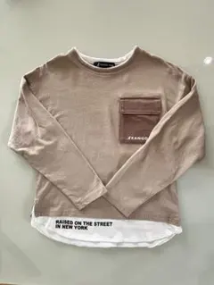 KANGOL KIDS 長袖カットソー ベージュ ポケット付き
