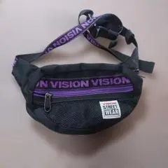 VISION STREET WEAR ボディバッグ ブラック/パープル
