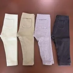 UNIQLO リブレギンス/リブ素材パンツ 80㎝　4枚