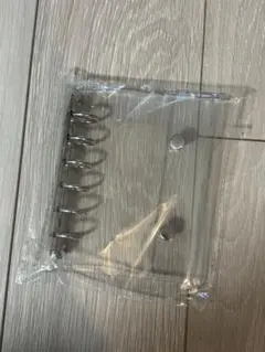 シール帳　A7 M5 5穴　クリア　透明　クリアファイル チャームホール付