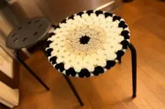 ハンドメイド　円形椅子用カバー