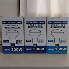 リフレクターランプ　屋外用　300W　3個セット