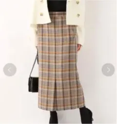 美品　SLOBE IENA　スローブイエナ　チェックロングスカート　ツイード　S