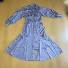 NICE CLAUP ロングワンピース　フリーサイズ　紫系