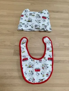 スタイ よだれかけ よだれふき　ベビー帽子　スヌーピー
