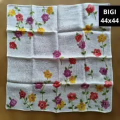 【 BIGI 】約44x44cm 花柄 ハンカチ
