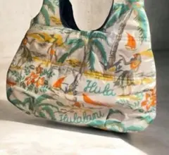 Hula Lani ハワイ ビーチ風景プリント ショルダーバッグ unused