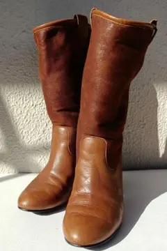 バークレー　レザーブーツ 中ヒール