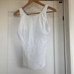 ホワイトリブタンクトップ　スカーラ　SUKALA Lサイズ　ホットヨガ