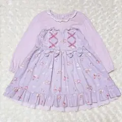 coeur a coeur100cm 長袖ワンピース　パープル　メルヘン