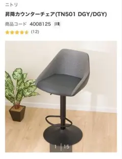 ニトリ 昇降カウンターチェア TN501 DGYのサムネイル