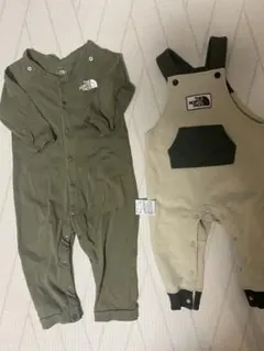 THE NORTH FACE ロンパース・オーバーオールセット　80
