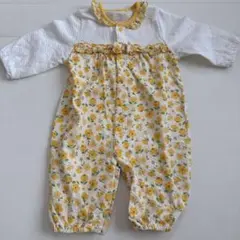 小花柄　ロンパース　美品　バースデイ　長袖　新生児　60㎝