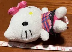 ハローキティ キティちゃん ぬいぐるみ チェックハート柄ドレス